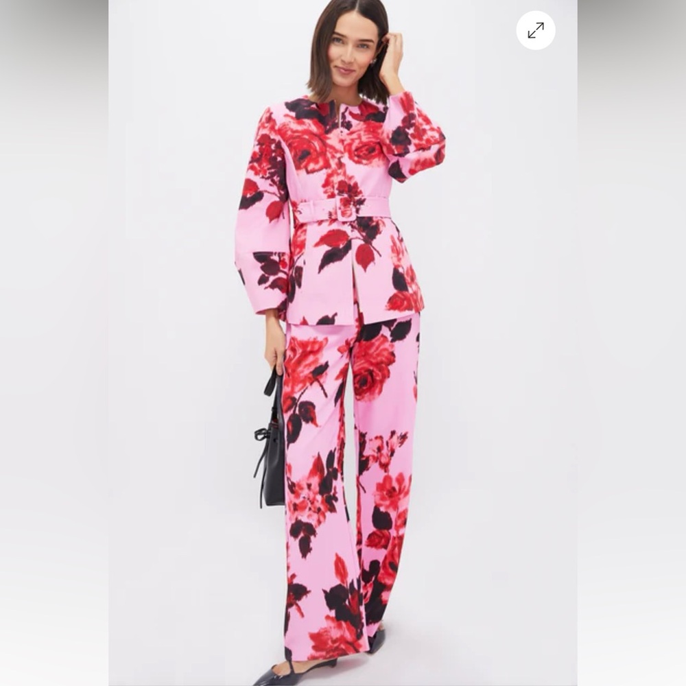 Tuckernuck Pink and Red Floral Pantsuit